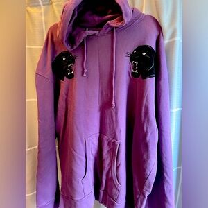 Men’s XL Black Panther embroidery hooded sweatshirt brand new with tags.